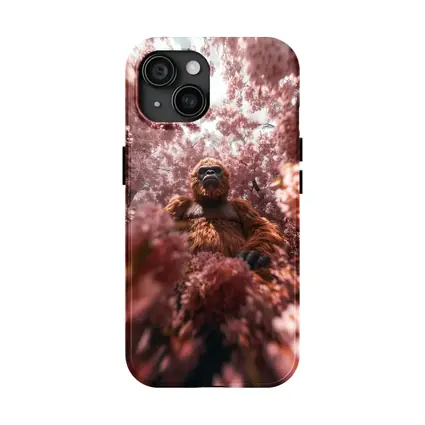 Gorilla Among Pink Blossoms Surreal Art