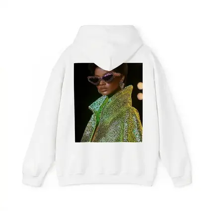 Glam Woman Crystal Sunglasses Green Sequin Jacket