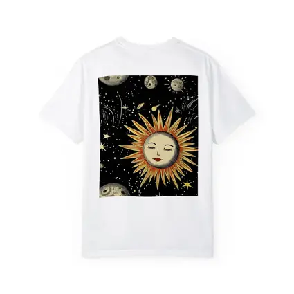 Celestial Sun Face Black Space Art