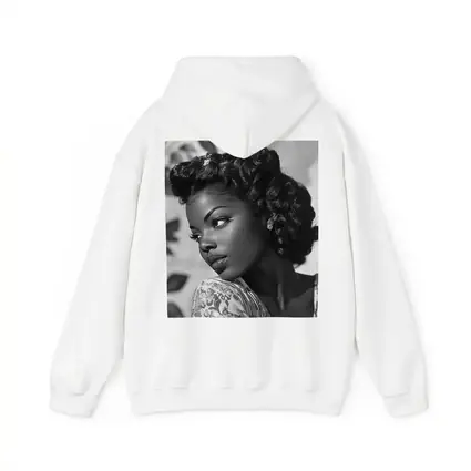 Black and White Retro Woman Portrait Art