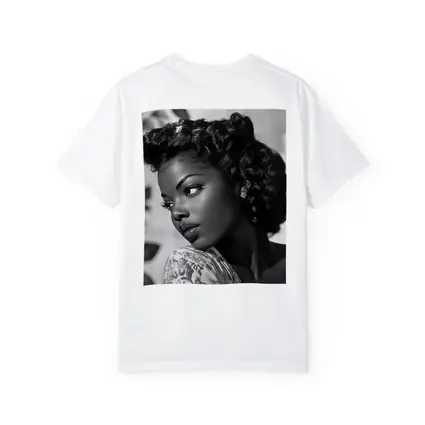 Black and White Retro Woman Portrait Art