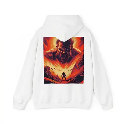 Raging Giant Looms Over Lone Hero