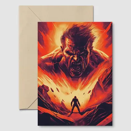 Raging Giant Looms Over Lone Hero