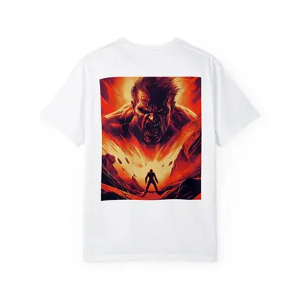 Raging Giant Looms Over Lone Hero