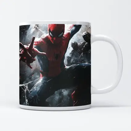 Spider-Man Action Pose Dark Painted Background
