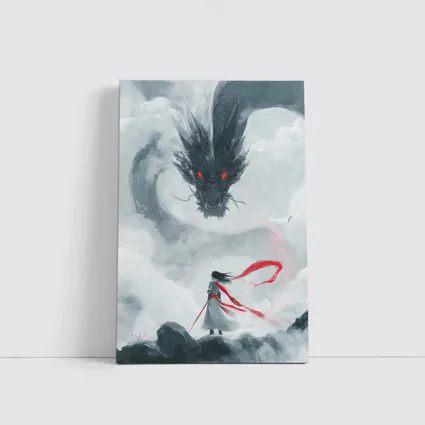 Dark Dragon Red Eyes Warrior Cloud Art
