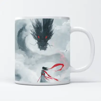 Dark Dragon Red Eyes Warrior Cloud Art