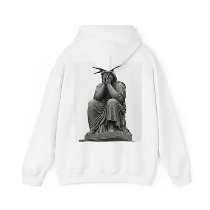 Statue of Liberty Weeping Hands Covering Face