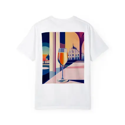 Aperol Spritz Glass Milan Duomo Illustration