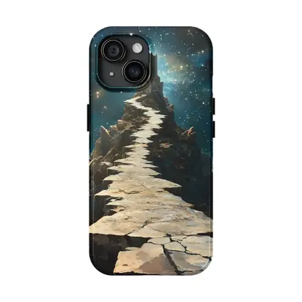 Stone Path Tower Starry Night Fantasy