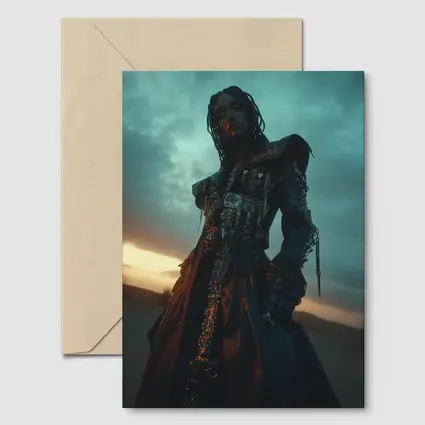 Dark Warrior Woman Desert Storm Fantasy