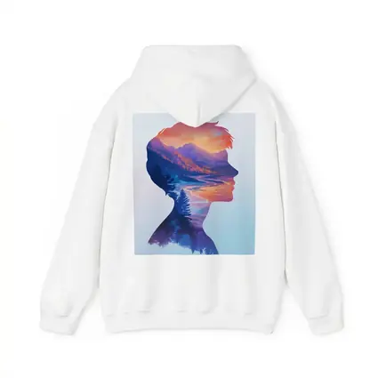 Double Exposure Woman Silhouette Mountain Landscape