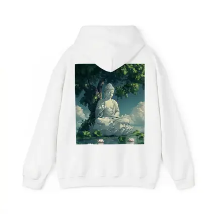 Buddha Statue Lotus Pond Serene Tree