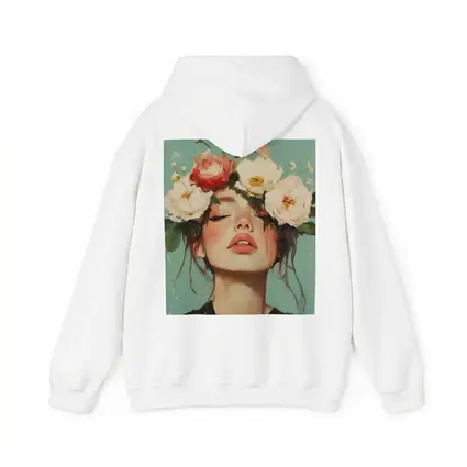 Woman With Peonies Floral Crown Painting
