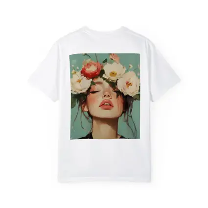 Woman With Peonies Floral Crown Painting