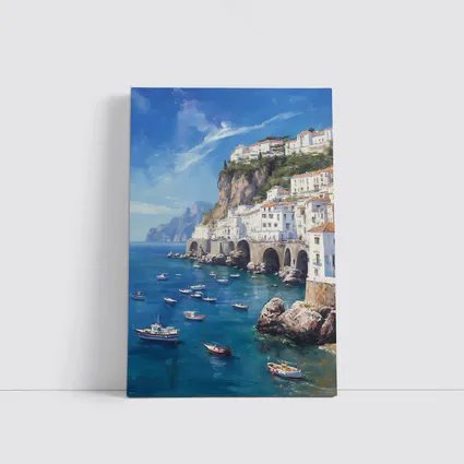 Amalfi Coast Italy Oil Painting Seascape