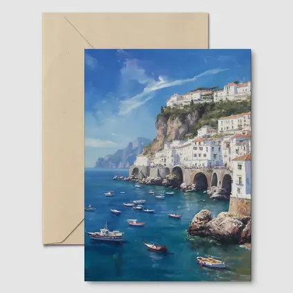 Amalfi Coast Italy Oil Painting Seascape