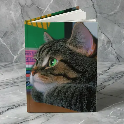 Tabby Cat Watching Colorful Television Screen