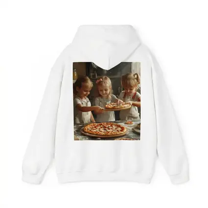 Girls Making Pizza in Rustic Kitchen