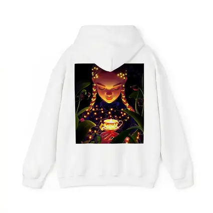 Girl With Glowing Tea Cup Dark Fantasy