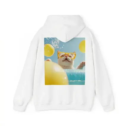 Happy Cat Yellow Sunglasses Pool Summer