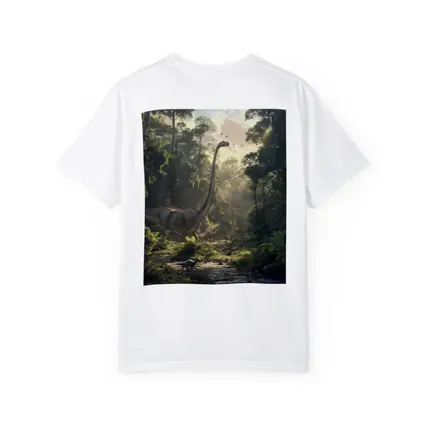 Brachiosaurus Dinosaur Walking Through Ancient Forest