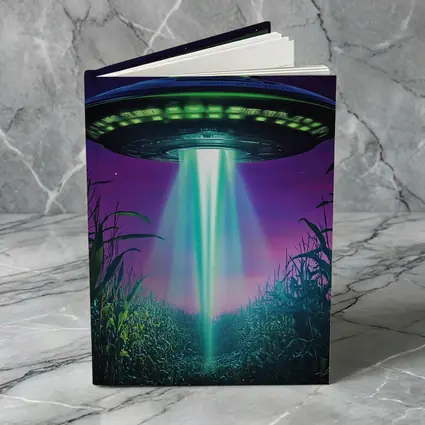 UFO Beam Over Night Cornfield Art