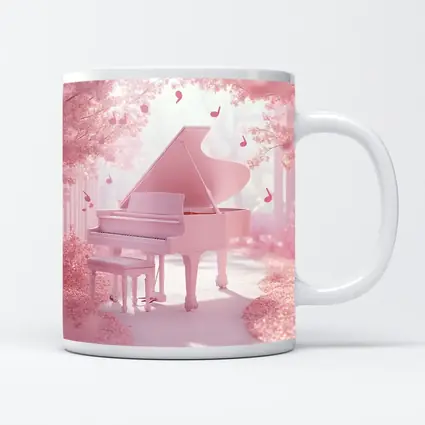 Pink Grand Piano Cherry Blossom Fantasy