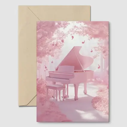 Pink Grand Piano Cherry Blossom Fantasy