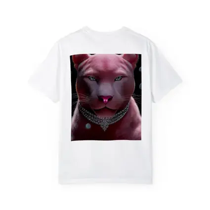 Pink Panther Portrait Diamond Necklace Dark Background