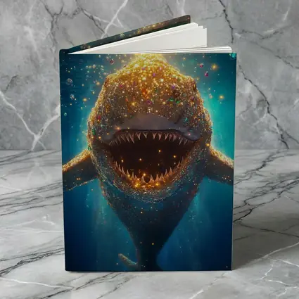 Glittering Shark With Gems Underwater Fantasy