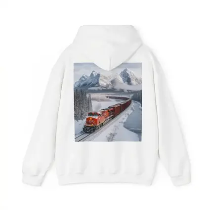Red Freight Train Winter Mountain Forest
