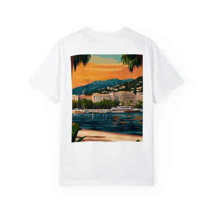 Cannes France Waterfront Sunset Travel Art