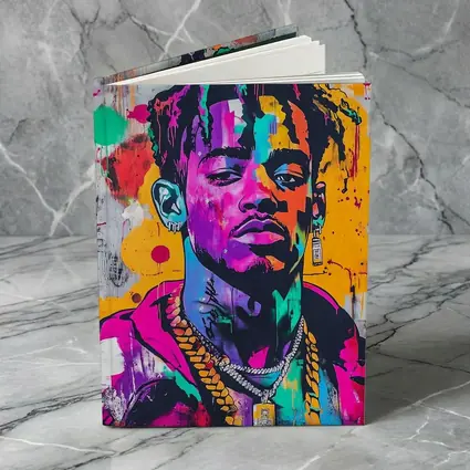 Colorful Hip Hop Portrait Graffiti Wall Art
