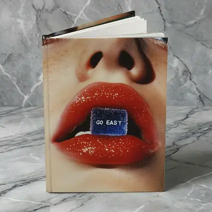 Go Easy Blue Gummy Lips Macro