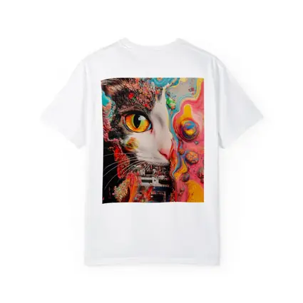Tuxedo Cat Psychedelic Colorful Abstract Art