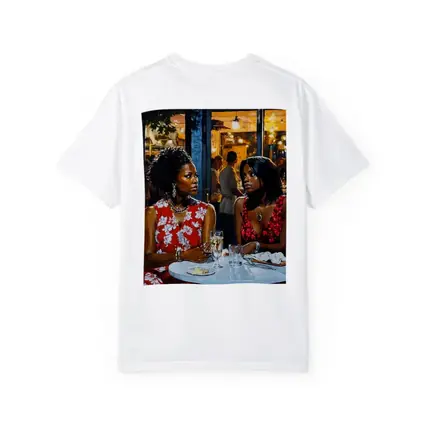 Two Women Dining at Night Restaurant