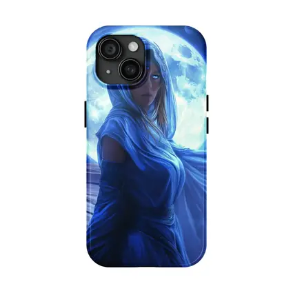 Fantasy Woman Blue Moon Desert Night Art