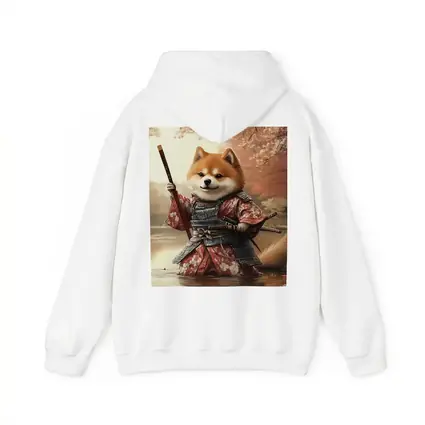 Shiba Inu Samurai Cherry Blossom Warrior Art