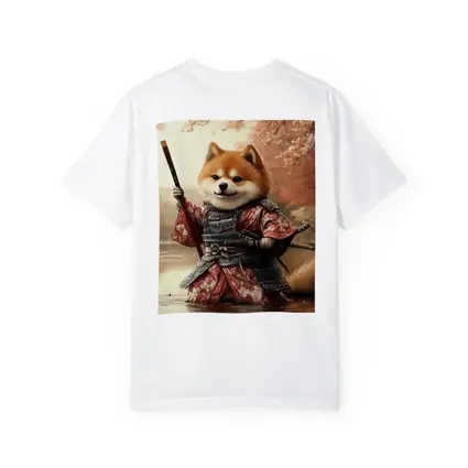 Shiba Inu Samurai Cherry Blossom Warrior Art