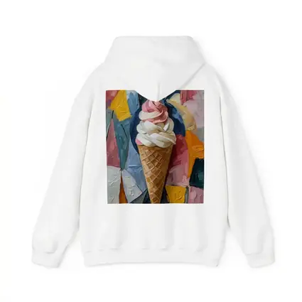 Soft Serve Ice Cream Cone Oil Painting
