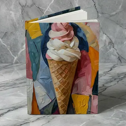 Soft Serve Ice Cream Cone Oil Painting