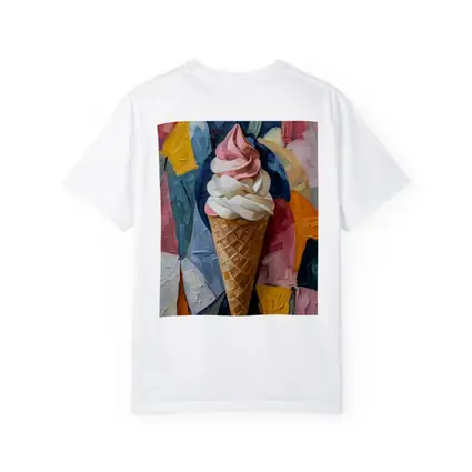 Soft Serve Ice Cream Cone Oil Painting