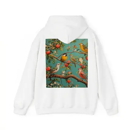 Colorful Birds Perched On Apple Tree