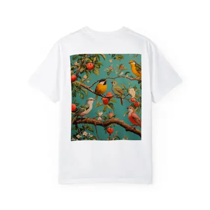 Colorful Birds Perched On Apple Tree