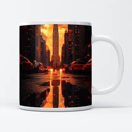 Chrysler Building New York Sunset Reflection
