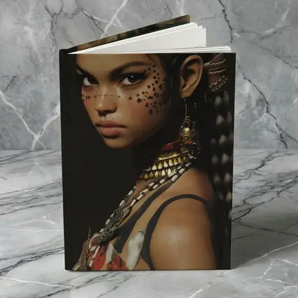 Fantasy Cat Girl Warrior Dark Background Portrait