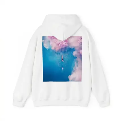 Aerial Boat Pink Clouds Blue Ocean View