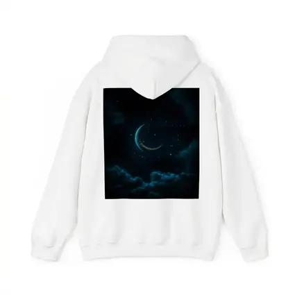 Crescent Moon Glowing Over Dark Clouds