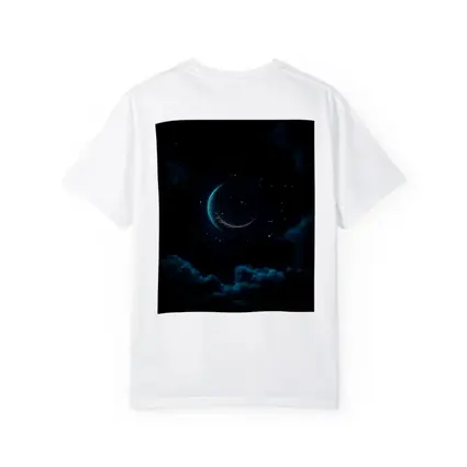Crescent Moon Glowing Over Dark Clouds